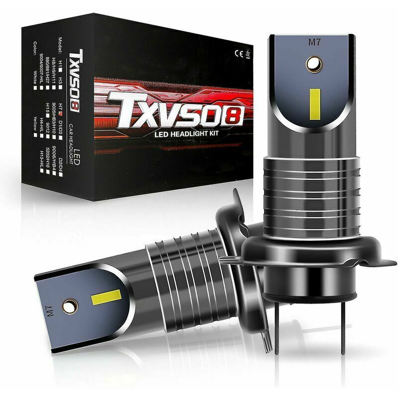 Pack de 2 ampoules H7 - 6000K - 55W de rechange pour Kit Xénon HID
