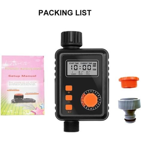 Water Timer Garden Lawn Tap Sprinkler Timer Irrigation System  Controller/Child Lock Mode/Auto&Manual Mode/Rain Delay/IPX5 Waterproof