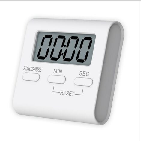 3 Large Display Kitchen Timer - Digital Timer Magnetic Back Loud Alarm on  A Rope- White Cooking Timers for Kitchen Teachers Stud