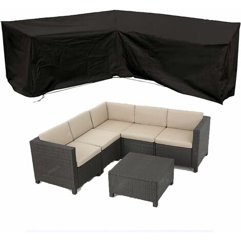 L '' Shape Waterproof Outdoor Corner Sofa Cover Rattan Patio Garden  Furniture Protective Cover All-Purpose Dust Covers