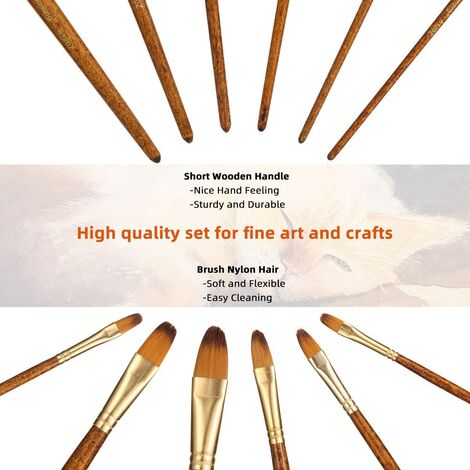 Pcs Paint Brushes, Six Sizes Artist Paint Brush Set Art Paint Brush Oil Painting  Acrylic Paint Brush, Paint Brushes Set Paint Brush