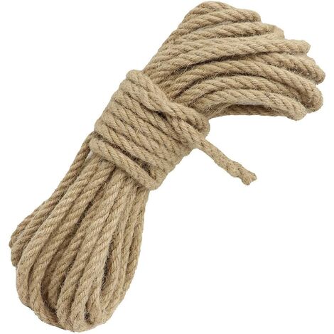 10MM Thick Jute Rope: Natural (15 feet)