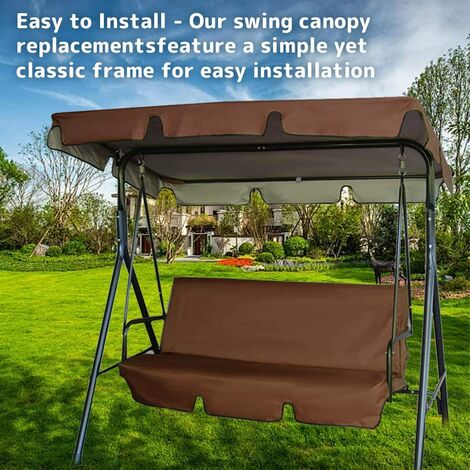 Gardenista® Green 2 Seater Replacemnt Canopy Cover for Swing Seat