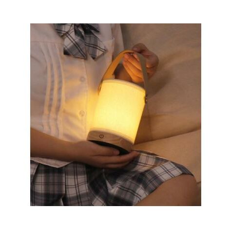 Touch LED bedside lamp - 1200 mAh battery for small modern children's room round