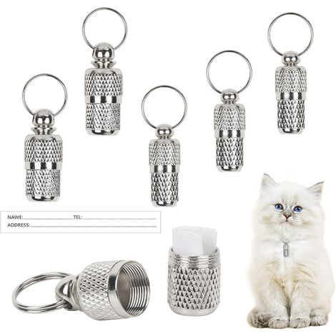 10 Pieces Address Tag Dogs Cat Dog Tag Animal Tag With Key Ring