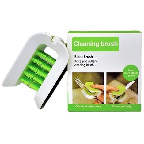 Double Sided Kitchen Cleaning Brush Soft Brush Knife Blade Fork Chopsticks  Bristles Cleaning Tool U-Shaped Home Kitchen Cleaner