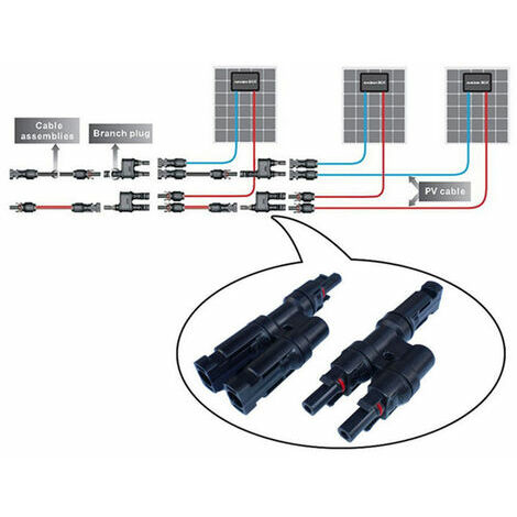 Renogy MMF+FFM for Parallel Connection Between Solar Panels, 1 Pair Y  Branch Connectors