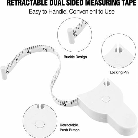 Smart Tape Measure Body Digital Self Tightening Tape Measure Soft Inch  Centimeter Retractable Waist Circumference Measuring