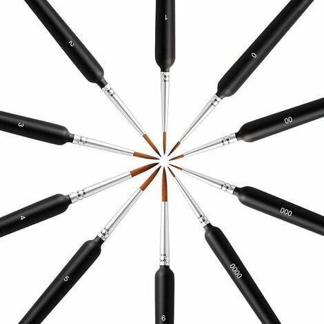 Vinonzi 10Pcs Detail Paint Brushes, Fine Tip Pain Brush Set