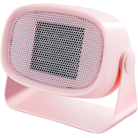 MUFF Fan Heater, 500W Space Heater, Multiple Protection, 90° Swing Up and  Down, Electric Heater for Office, Bedroom, Pink