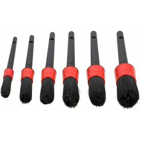 MUFF Car Cleaning Tools, Soft Bristle Auto Brush Car Detailing Brush Set, 6  Different Sizes Detail Brush for Automotive Cleaning Wheels, Dashboard,  Interior, Exterior