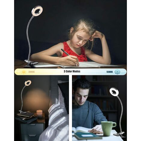 1pc Lampe De Lecture LED Avec Clip, Lampe De Table Créative Clip