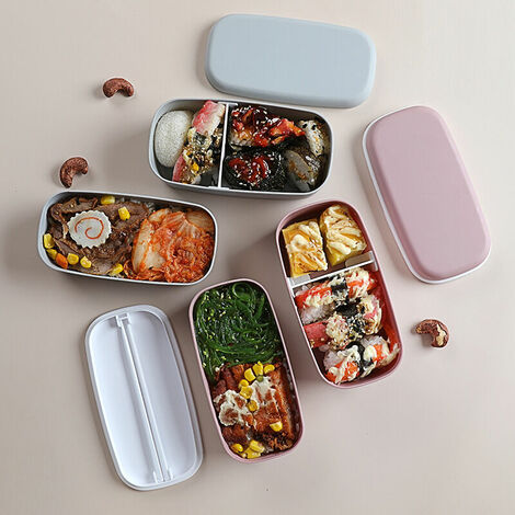 Boîte Repas Compartimentée Plastique Rose - Gadgets de Cuisine