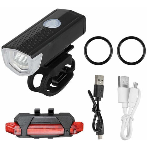 Seenlin Kit D Eclairage De Velo Rechargeable Usb Super Lumineux Phare