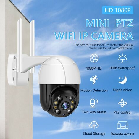 SEENLIN Camera De Surveillance Ptz Wifi Sans Fil 1080P 2Mp Hd, Camera De  Surveillance Interieure/Exterieure