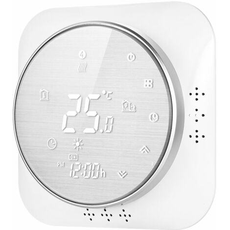 SEENLIN 95-240V Thermostat Programmable Lcd Tactile Avec Retro-Eclairage  Eau Chauffage Thermoregulator Controller Temperature, Argent, Non-Wifi
