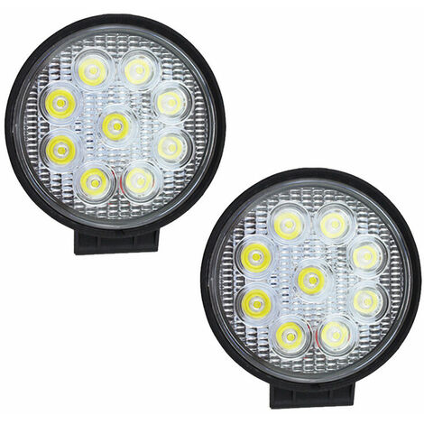 Lampe led blanche 24v ronde alu noir