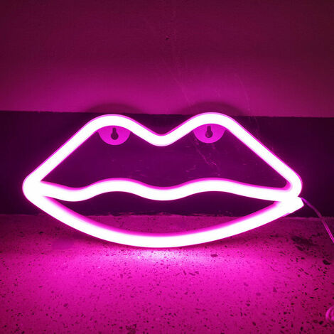 Coloration Lip Neon Light Lip Light Sign Lampada da parete Arredamento ...