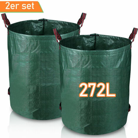 Argent 3pcs 3pcs 100l Sac à déchets de jardin réutilisable pour la