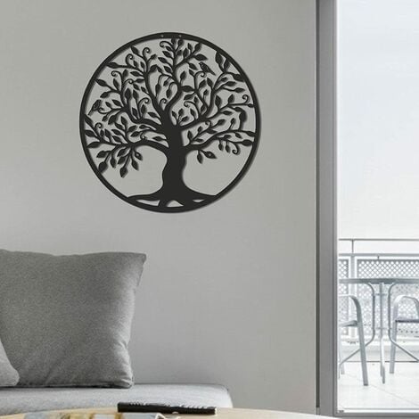 Art Mural en métal Art de l'arbre de Vie Signe de Famille Arbre en