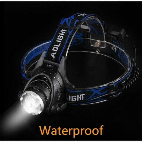 Lampe frontale étanche portable à 5 LED pour la pêche de nuit