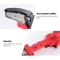 4" Mini Chainsaw Cordless, Portable Battery Powered for Branch Pruning Wood Cutting