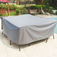 Garden Furniture Covers , Rectangular/Square Waterproof, Anti-UV, 210D Oxford Fabric Cover Silver 123*123*74CM