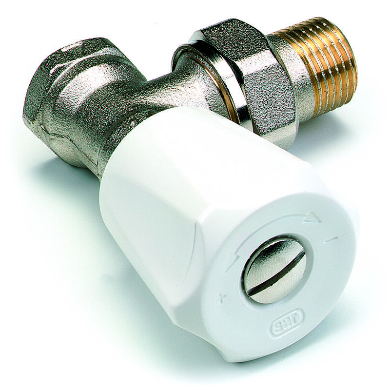 COMAP Robinet manuel équerre à double réglage pour radiateur - Equerre Femelle 3/4" - Thermostatisable - EuroSar - S513017