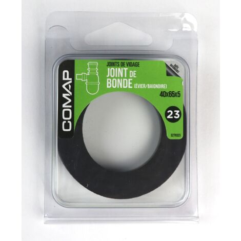 Comap – Joint torique d'étanchéité pour évier et baignoire – Caoutchouc noir 40x65x5 mm – Prévention des fuites d'eau – S279323