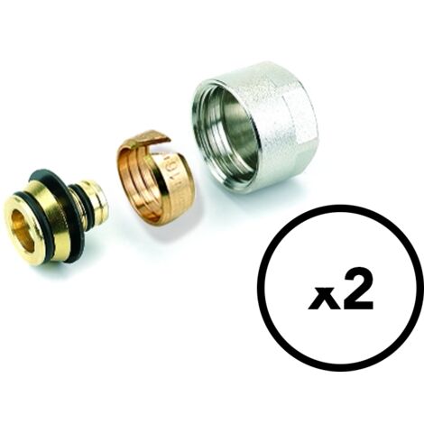 COMAP Raccord à compression pour tube PER 3/4"E - 16x1,5 - Finition nickelée - A731001001