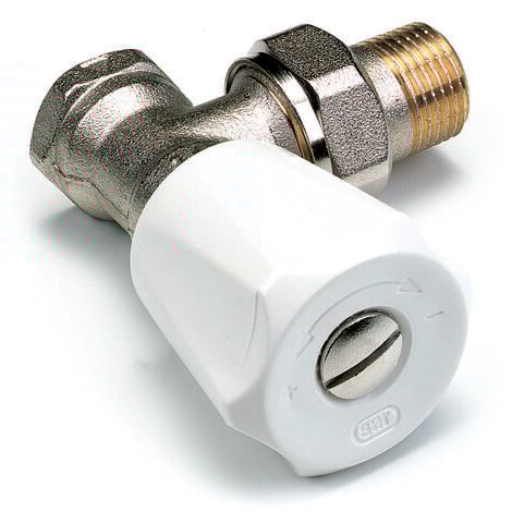 COMAP Robinet manuel équerre à double réglage pour radiateur - Equerre Femelle 3/4" - Thermostatisable - EuroSar - S513017