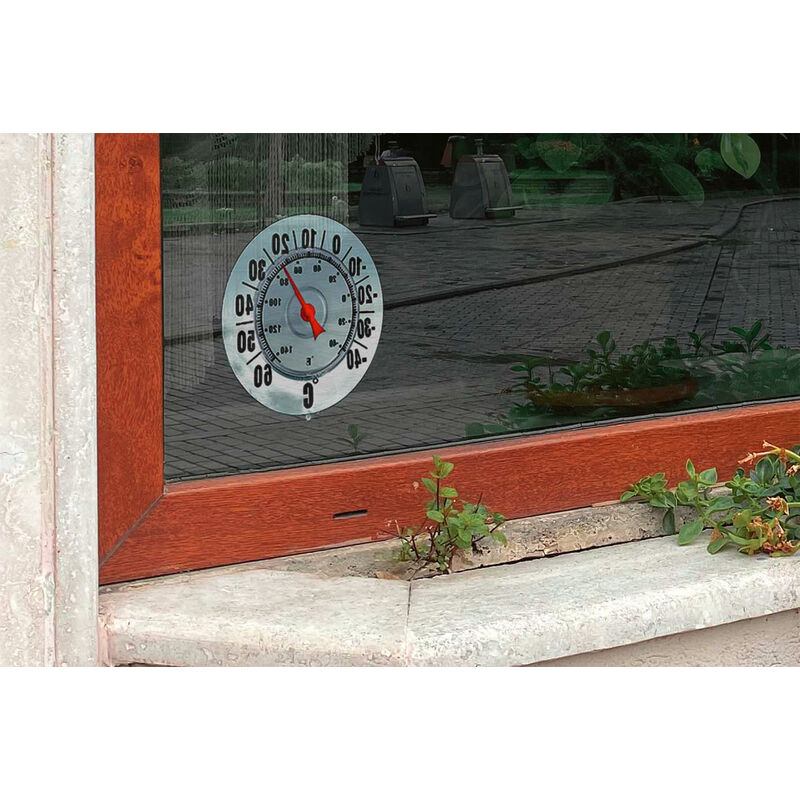 Maximex Außen-Thermometer, Ø 18 cm, Transparent, Polystyrol