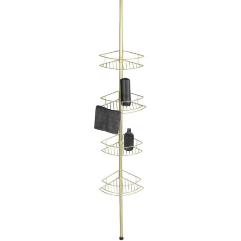 Teleskop-Duschablage DOLCEDO, 4 Ebenen, Gold Farbe, WENKO (1/5)