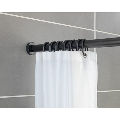 Schöner Wohnen Teleskop-Duschvorhangstange Obleon Schwarz 110 - 185 Dusche Badezimmer Vorhang
