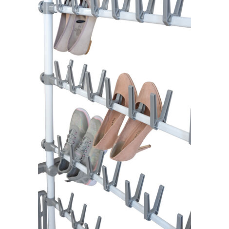 WENKO Teleskop-System Herkules Shoes, Polypropylen weiß, Stahl (ABS) Schuhe, Paar Kunststoff 48 für grau, Weiß