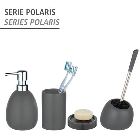 WENKO WC-Garnitur Polaris Grau matt, aus hochwertiger Keramik, Grau, Keramik  grau