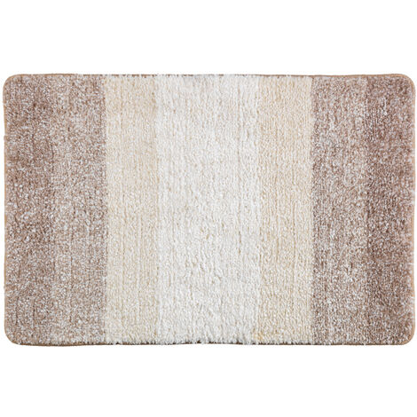 WENKO Badteppich Luso Beige, 60 x 90 cm, Beige, Polyester beige