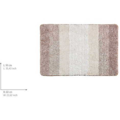 WENKO Badteppich Luso Beige, 60 x 90 cm, Beige, Polyester beige
