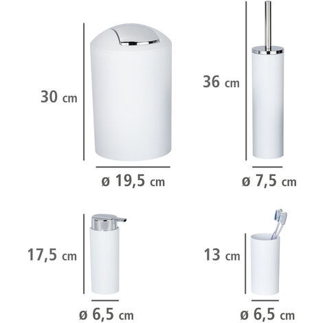 Seifenspender Seifenschale Serie: TOSKAN Becher Nicol 4er-Set Badaccessoires WC-Bürstengarnitur 