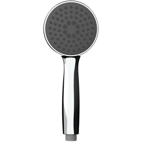 WENKO Duschkopf Basic Grau Ø 10 cm, Ø 10 cm, Silber glänzend, Kunststoff (ABS) chrom (1/5)