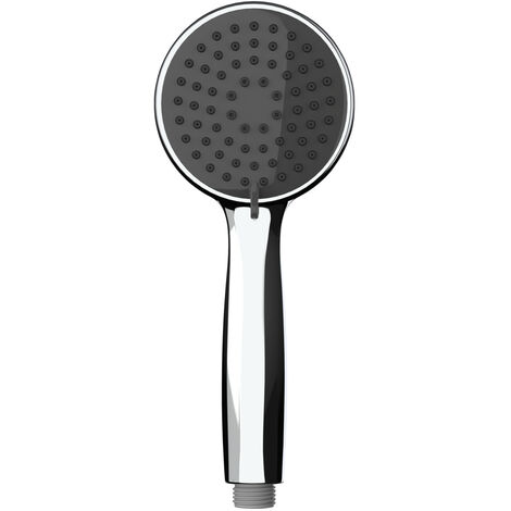 WENKO Duschkopf Basic Grau Ø 10 cm, Ø 10 cm, Silber glänzend, Kunststoff (ABS) chrom (1/5)