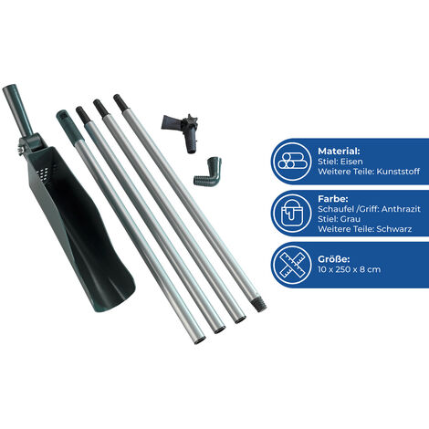 Dachrinnen Reinigungsset Mit Schaufel Und Schaber - Verlängerbarer Stiel