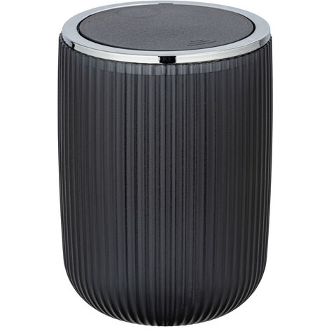 Abfalleimer für Badezimmer AGROPOLI, 20 cm, grau, WENKO