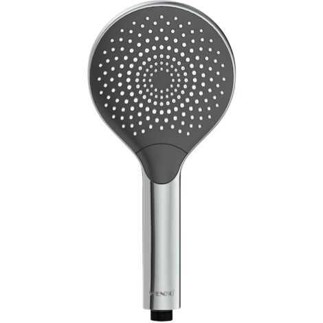 WENKO Duschkopf Watersaving Chrom, Ø 12 cm, Silber glänzend, Kunststoff (ABS) chrom grau (1/9)