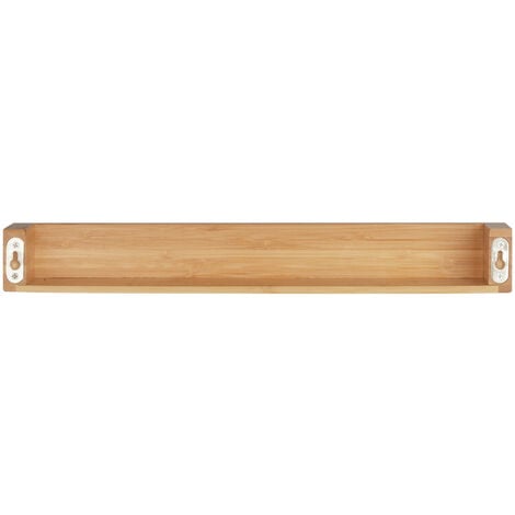 WENKO Wandregal Bambusa aus Bambus, 40 cm, Wandablage, Braun, Bambus natur