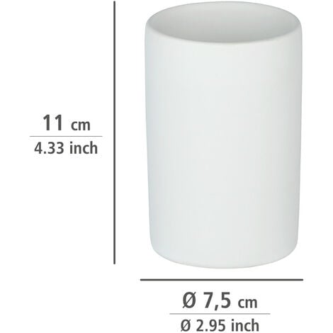WENKO Bad-Accessoire Set Polaris, Weiß matt, 3-teilig, Keramik, Weiß,  Keramik weiß