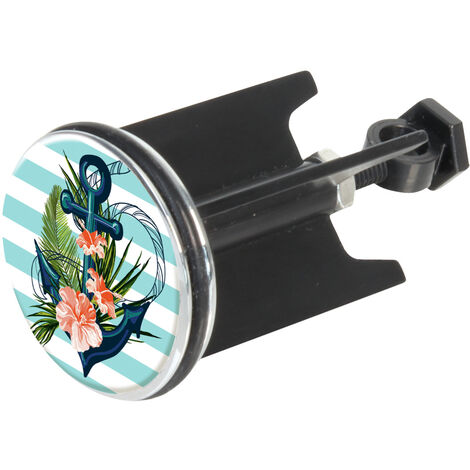 WENKO Waschbeckenstöpsel Pluggy Mit Schutzengel-Motiv – Messing & Kunststoff, Deutsches Design