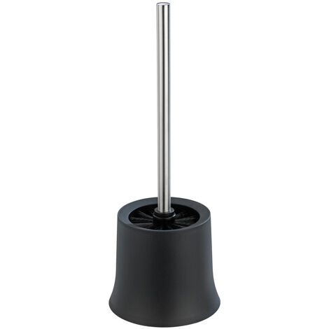 WENKO WC Garnitur Basic Kunststoff, 14x38cm, Schwarz