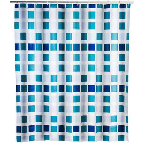 Duschvorhang Badewannenvorhang Inkl Ringe Textil Wasserdicht 180x200cm Mosaik 