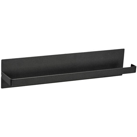 WENKO Magnetischer Küchenrollenhalter Ima Schwarz, magnetisch, für gängige Küchenrollen, Schwarz, pulverbeschichtetes Metall schwarz, Magnet schwarz (1/5)
